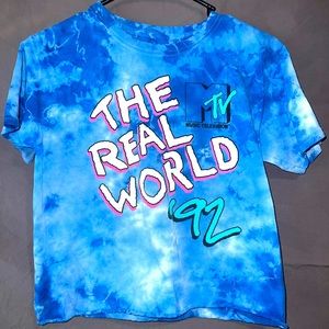 tie dye MTV crop top